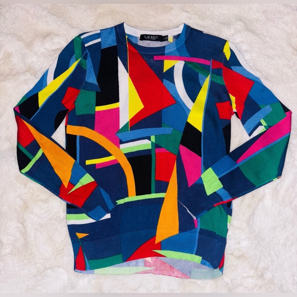 Lauren Ralph Lauren Multicolor Geometric Crewneck Sweater